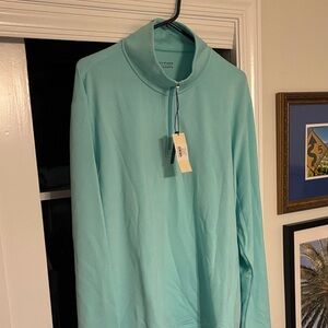 Onward Reserve Men's Aqua Zip-Up Sweater